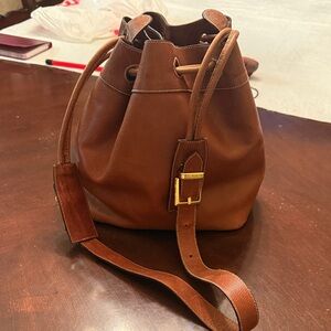 Salvatore Ferragamo Tan and Brown Leather Bag